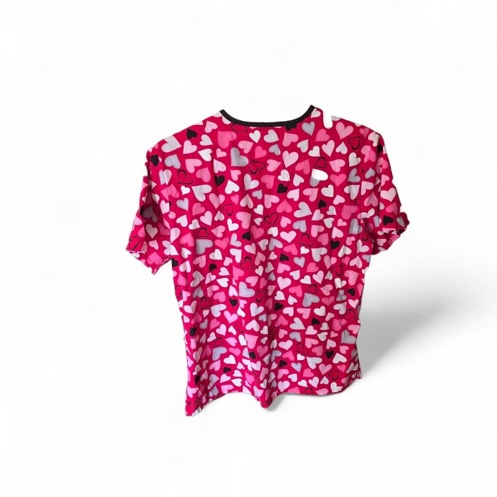 SB Scrubs Pink Heart Scrub Tee - Picture 3 of 3